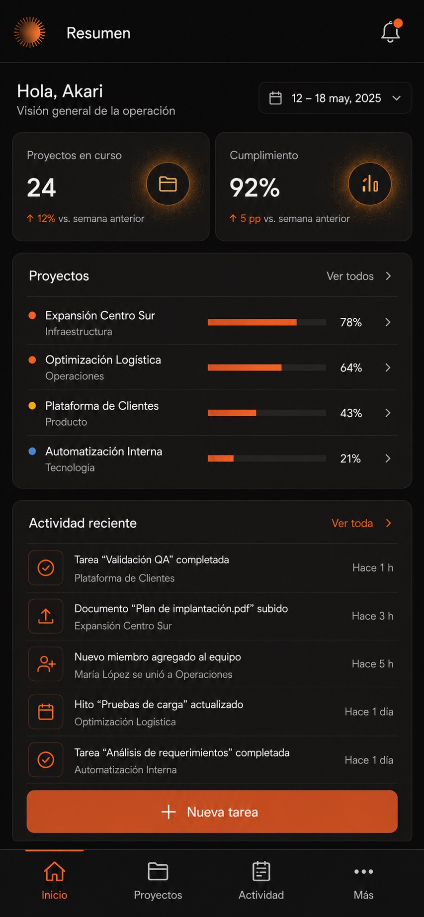 App Akari en teléfono